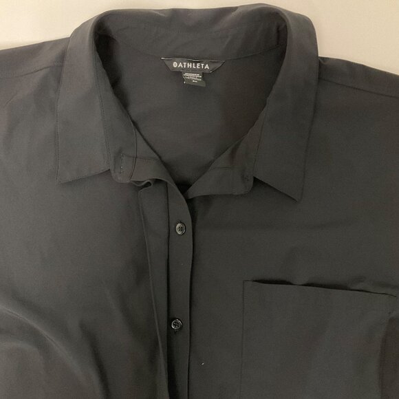 Athleta Urbanite Sleeveless Womens Plus 3X Button Down Tank Shirt Active Stretch - Picture 3 of 12